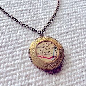 Larissa Loden | French vintage map brass locket necklace